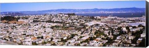 Framed Houses in a city, San Francisco, California, USA Print