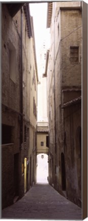 Framed Narrow alley with old buildings, Siena, Siena Province, Tuscany, Italy Print