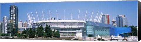 Framed Stadium at the waterfront, BC Place Stadium, Vancouver, British Columbia, Canada Print