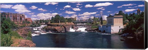 Framed Howard Street Bridge over Spokane Falls, Spokane, Washington State, USA Print