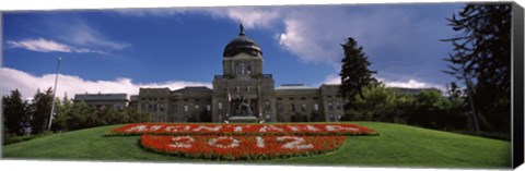 Framed Formal garden in front of a government building, State Capitol Building, Helena, Montana, USA Print