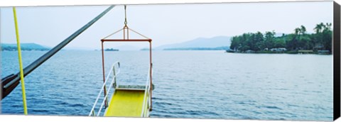 Framed Lake George viewed from a steamboat, New York State, USA Print