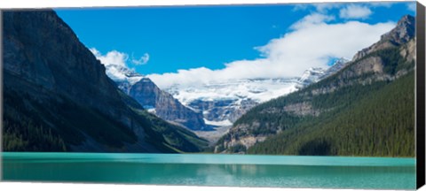 Framed Lake Louise with Canadian Rockies in the background, Banff National Park, Alberta, Canada Print