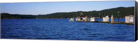 Framed Jetty at Lake Coeur d&#39;Alene, Idaho, USA Print