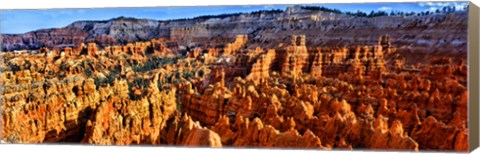 Framed Hoodoo rock formations in Bryce Canyon National Park, Utah, USA Print