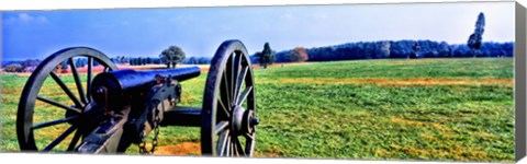 Framed Cannon at Manassas National Battlefield Park, Manassas, Prince William County, Virginia, USA Print