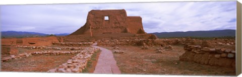 Framed Church ruins in Pecos National Historical Park, New Mexico, USA Print