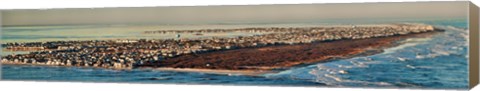 Framed View across the inlet to an island city Brigantine from Atlantic City, Atlantic County, New Jersey, USA Print