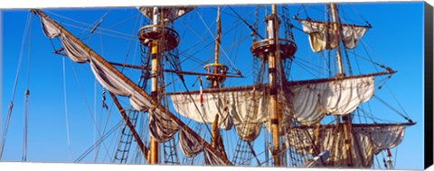 Framed Rigging of a tall ship, Finistere, Brittany, France Print