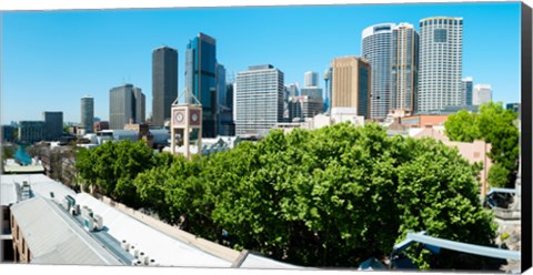 Framed Skyscrapers in a city, Cumberland Street, Sydney, New South Wales, Australia Print