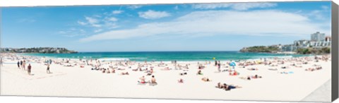 Framed Tourists on the Bondi Beach, Sydney, New South Wales, Australia Print