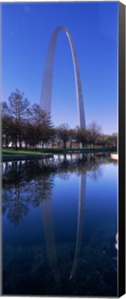 Framed Gateway Arch reflecting in the river, St. Louis, Missouri, USA Print