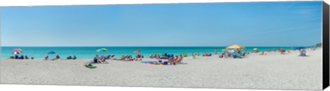 Framed People on the beach, Venice Beach, Gulf Of Mexico, Venice, Florida, USA Print