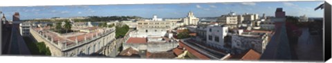 Framed High angle view of the city, Havana, Cuba Print