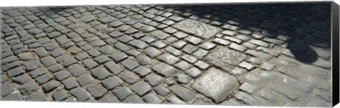 Framed Cobblestones, Plaza de la Catedral, Havana, Cuba Print