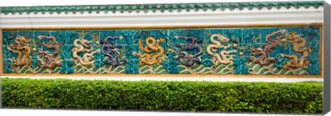 Framed Dragon frieze outside a building, Singapore Chinese Chamber of Commerce and Industry, Singapore Print