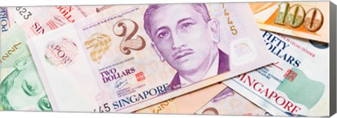 Framed Close-up of Singaporean currency Print