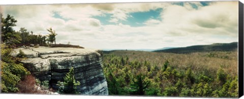 Framed Forest of trees, Gertrude's Nose, Minnewaska State Park, Catskill Mountains, New York State, USA Print