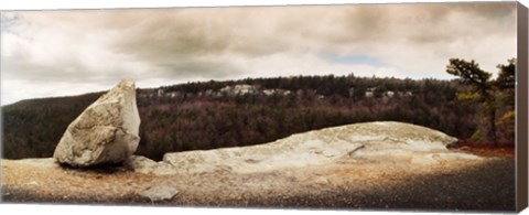 Framed Boulders with trees in the background, Gertrude's Nose, Minnewaska State Park, Catskill Mountains, New York State, USA Print