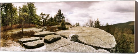 Framed Gertrude's Nose on a cloudy day, Minnewaska State Park, Catskill Mountains, New York State, USA Print