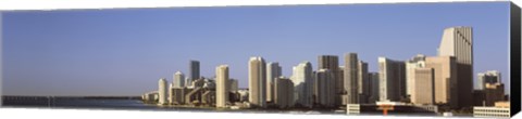 Framed Miami, Florida Cityscape by the Water Print