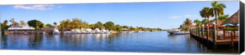 Framed Intercoastal waterway at West Palm Beach, Palm Beach County, Florida, USA Print