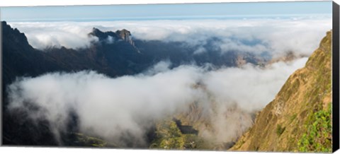Framed High angle view of clouds in the valley, Santo Antao, Cape Verde Print