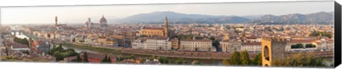 Framed High angle view of the city from Piazzale Michelangelo, Florence, Tuscany, Italy Print