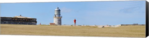 Framed Lighthouse at coast, Morro Castle, Havana, Cuba Print