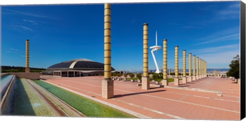 Framed Calatrava Tower at Olympic Ring in Montjuic, Barcelona, Catalonia, Spain Print