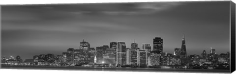 Framed Skyline viewed from Treasure Island, San Francisco, California, USA Print