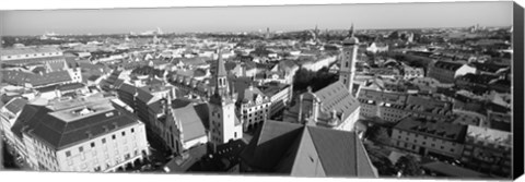 Framed High angle view of a city, Munich, Bavaria, Germany Print