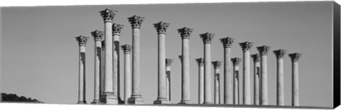 Framed Low angle view of columns, National Capitol Columns, National Arboretum, Washington DC, USA Print