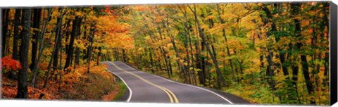 Framed Route 41 Keweenaw Peninsula nr Copper Harbor MI USA Print