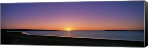 Framed Sunset on beach Australia Print