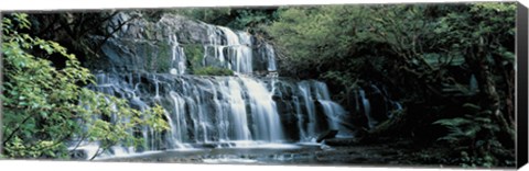 Framed Waterfall, South Island New Zealand Print