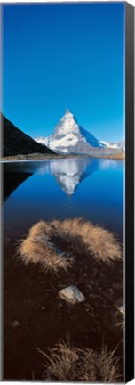 Framed Mt Matterhorn &amp; Riffel Lake Switzerland Print