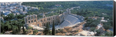 Framed Ode&#39;on tu Herodu Att&#39;ku the Acropolis Athens Greece Print