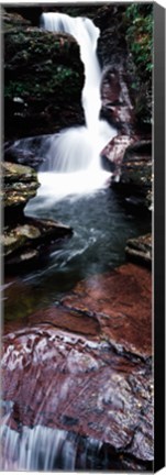 Framed Close-up of a waterfall, Ricketts Glen State Park, Pennsylvania, USA Print