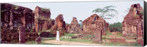 Framed Ruins of temples, Champa, My Son, Vietnam Print