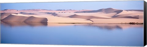 Framed Sand dunes at the seaside, Mui Ne, Vietnam Print