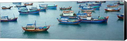 Framed Fishing boats, Mui Ne, Vietnam Print