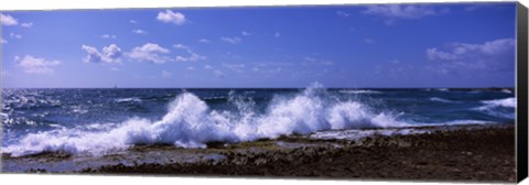 Framed Waves breaking on the coast, East End, Anguilla Print