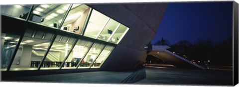 Framed Concert hall lit up at night, Casa Da Musica, Porto, Portugal Print