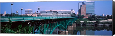 Framed Bridge across river, Gay Street Bridge, Tennessee River, Knoxville, Knox County, Tennessee, USA Print