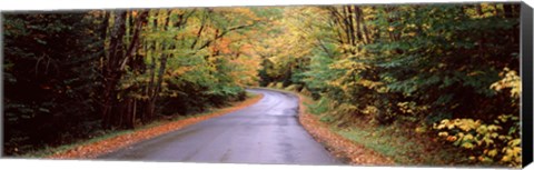 Framed Road passing through a forest, Green Bridge Road, Adirondack Mountains, Thendara, Herkimer County, New York State, USA Print