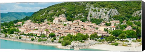 Framed Village on the Lake of Sainte-Croix, France Print