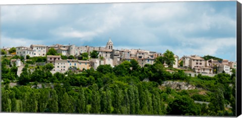 Framed Town on a hill, Sault, Vaucluse, Provence-Alpes-Cote d&#39;Azur, France Print