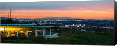 Framed City at Dusk, Baldwin Hills Scenic Overlook, Culver City, Los Angeles County, California, USA Print