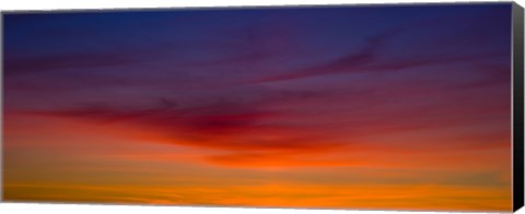 Framed Clouds in a red sky Print